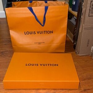 Louis Vuitton Vibrant Orange Set with Blue Accents